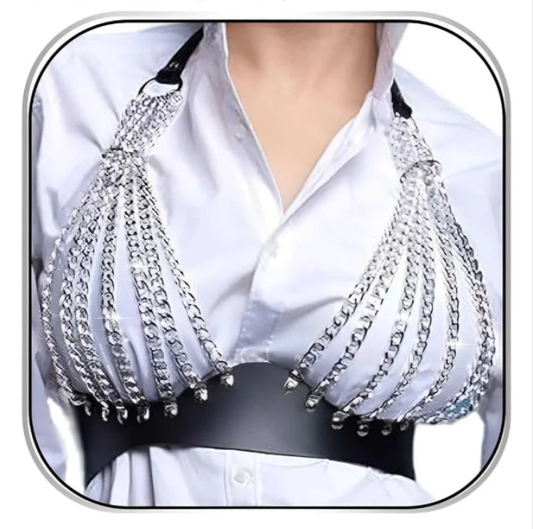 Leather Chain Tassel Body Chain Bikini Harness Chain Stylish Waist Chain Body Jewelry(Q)