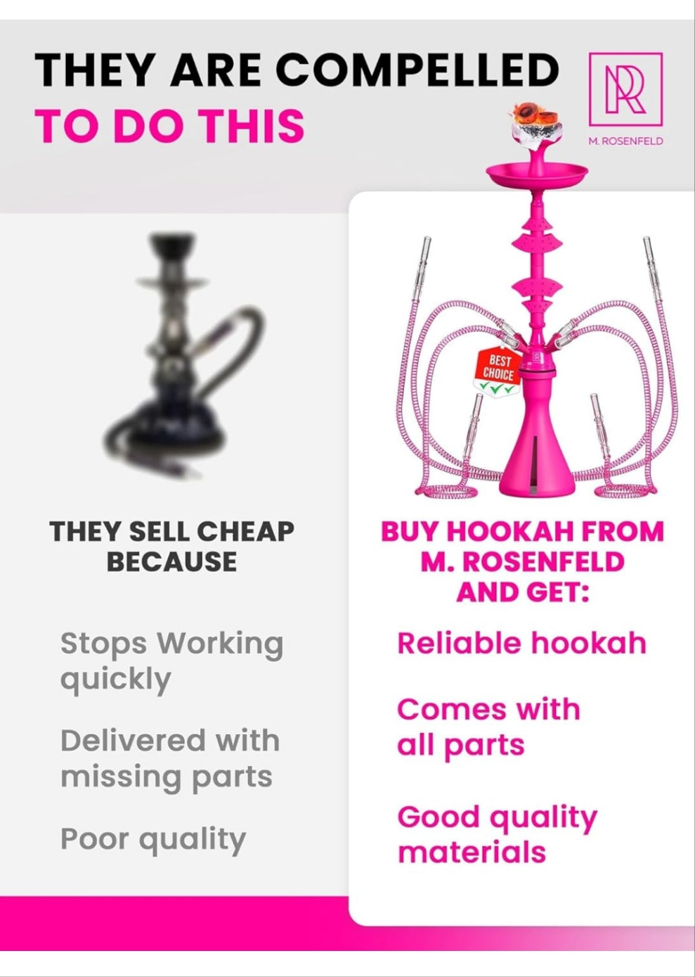 4 Hose Hookah set with everything - Pink Hookah 4 Hose Set – Pink Mini Hookah Party Set - Hookah Set 4 Hose with 50x Foil Big Silicone Bowl 10x Tips 4x Mouthpiece 4x Hookah Hose Tongs - Hookah Kit