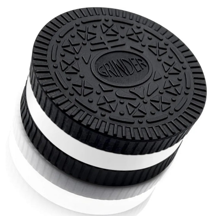 Grinder,2.2 Inch Stronger Grip Biscuit Shape Design Grinder (Single,Black)