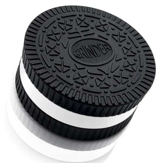 Grinder,2.2 Inch Stronger Grip Biscuit Shape Design Grinder (Single,Black)