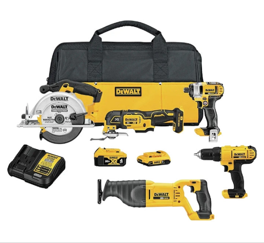 DEWALT 20V MAX Power Tool Combo Kit, 4-Tool Cordless Power Tool Set with Battery and Charger (