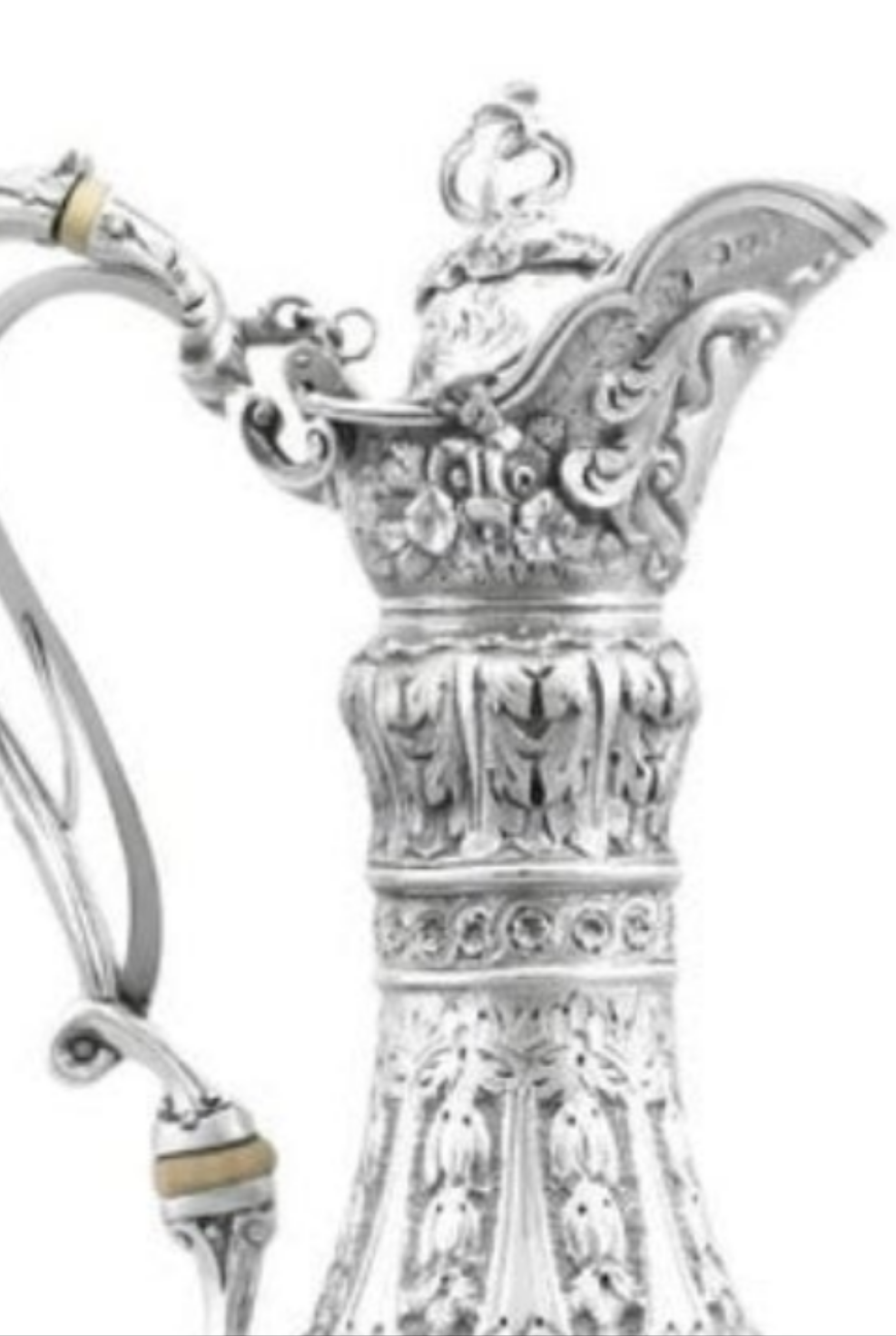 Stunning 925 Victorian Sterling Silver Jug in The Armada Style
