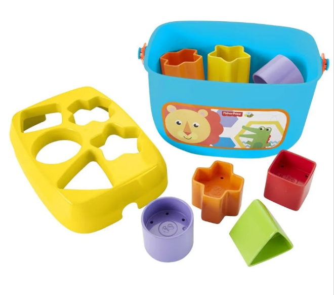 Baby's First Blocks, Stacking Toy Set of 10 Shapes for Sorting Play, for Infants Ages 6+ Months