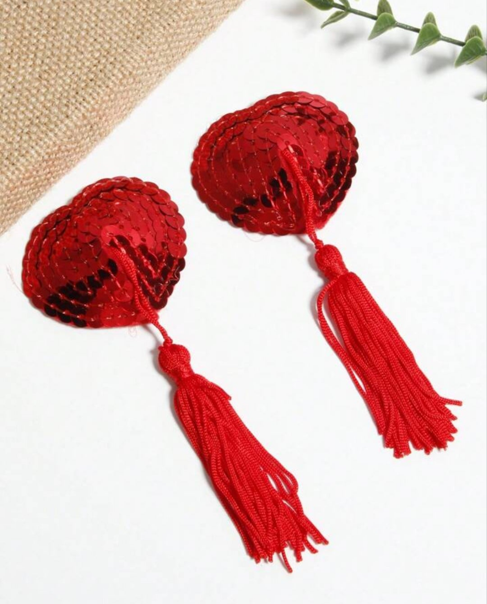 Shiny sequin Tasse nipple pasties