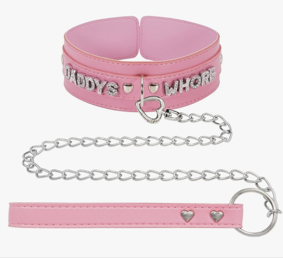 Pink Choker Necklace for Women, Punk Gothic Rock Neck Collar Jewelries With Letter