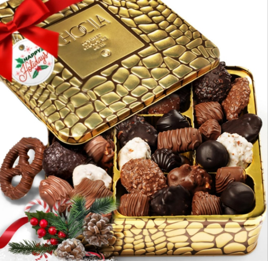 Gourmet Chocolates Variety Snack Box, Assorted Food Arrangement Platter, Birthday Present, Holiday, Corporate Parties, Candy Gifting Idea, Him, Her, Men, Women, Family (Chocolate)