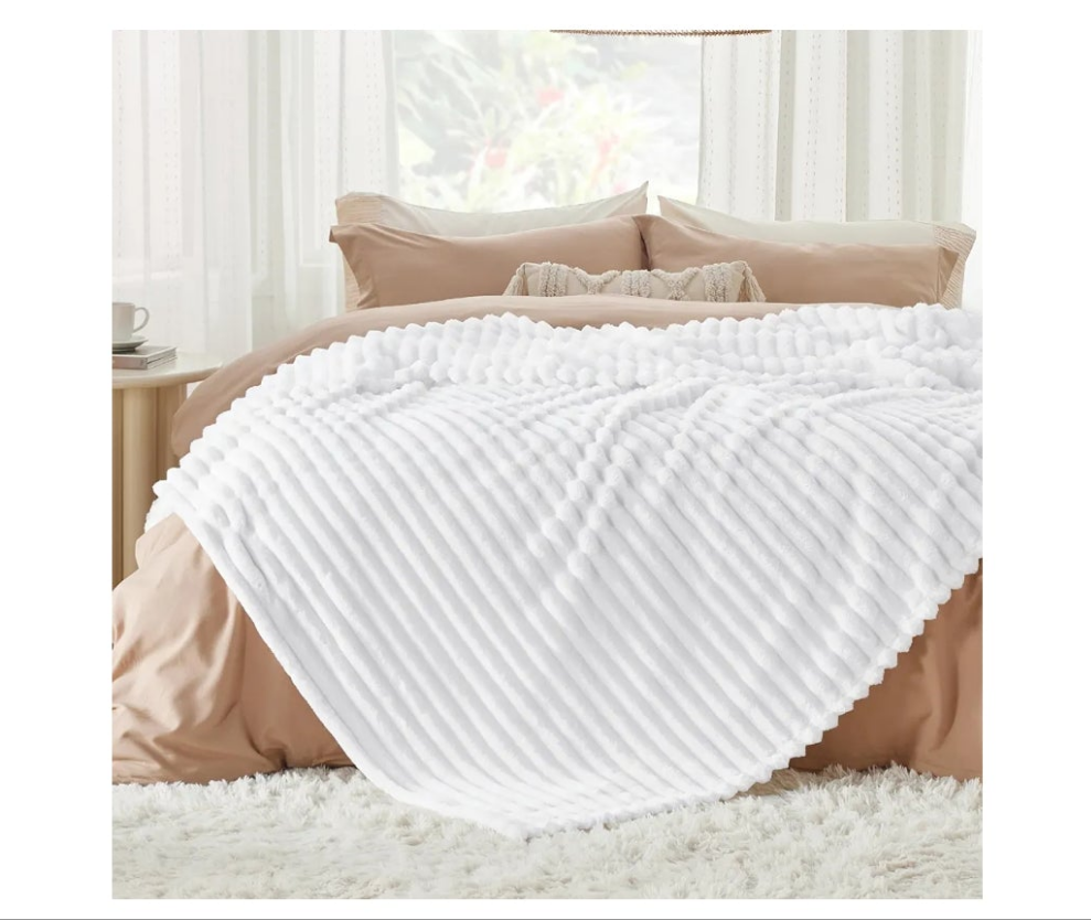 Throw Blanket for Couch - GentleSoft Cozy Soft Blankets for Women, Cute Small Fleece Throws for Girls