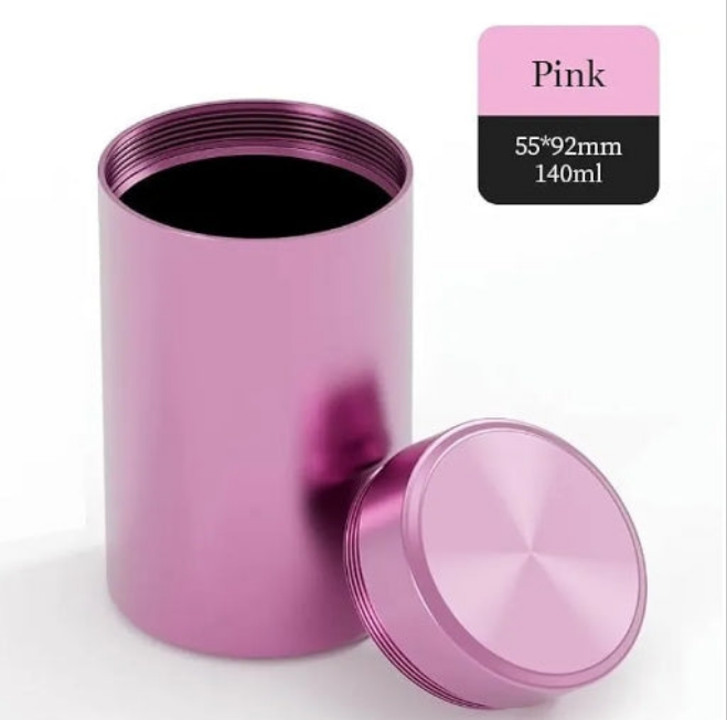 2PCS Aluminum Storage Jar Portable Airtight Container Bottle Multipurpose Storage Container for Spices, Coffee & Teas 140 ml