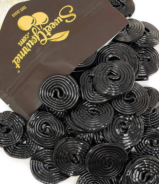 Italian Black Licorice Wheels | Bulk Candy | Natural Colors and Flavors, GMO Free | 1 Pound