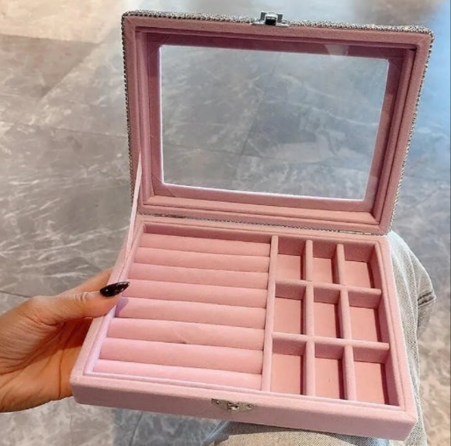 Sparkly Jewelry Box Organizer - Elegant and Functional Storage for Your Precious Bling
