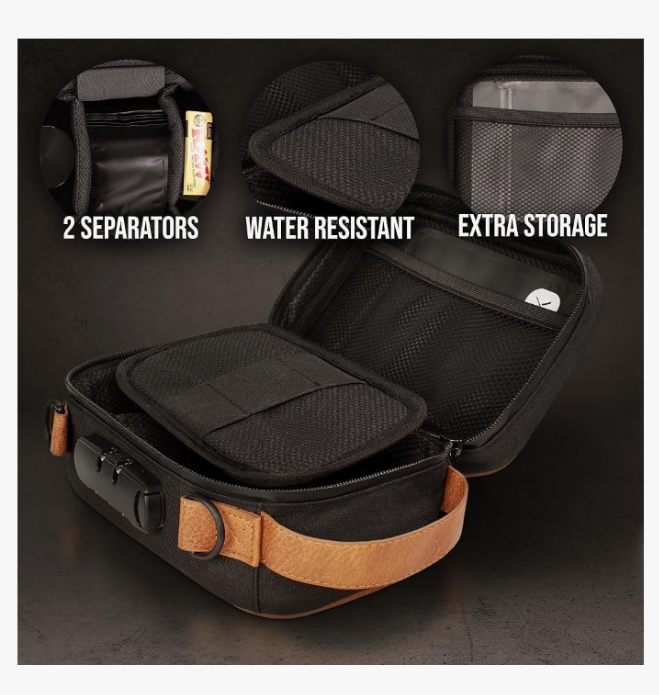 Smell Proof Odorless Bag With Easy Use Combination Lock - The Perfect Stash Container, Medicine Box And Storage Case For Your Accessories That Blocks Out Smells And Strong Odors