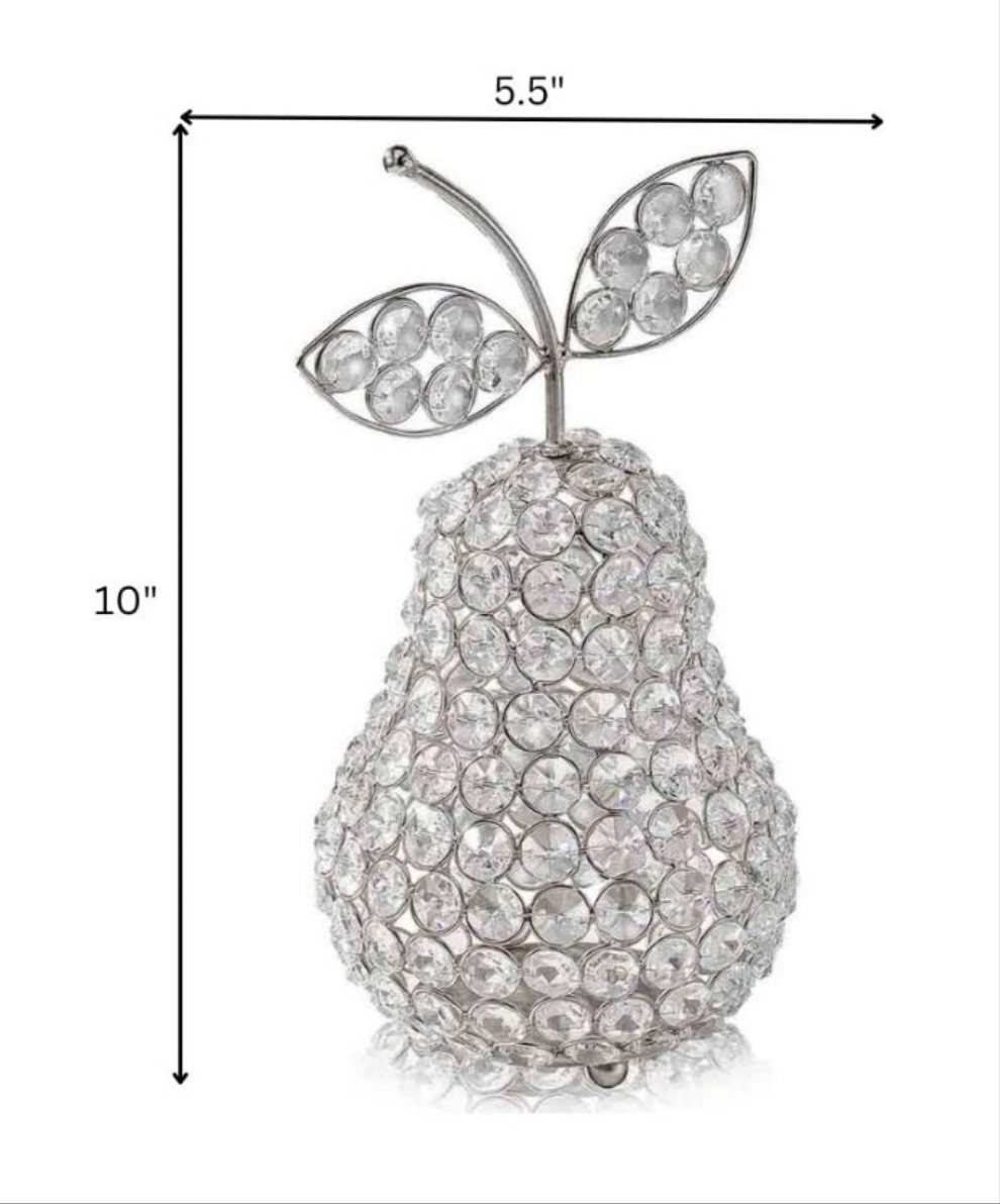 Crystal bling fruit in gold or silver tones pineapple apple or a juicy pear fun in different sizes too