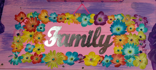 COCOMONEY ART Family 1 OF 1 CUSTOM PIECE BY COCOMONEY painting on wood