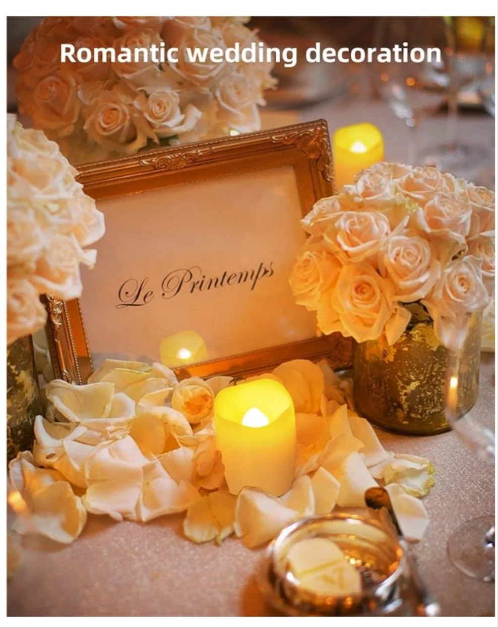 Flameless Votive Candles,Flameless Flickering Electric Fake Candle, 200+Hour Battery Operated LED Tea Lights in Warm White for Wedding, Table, Halloween,Christmas Decorations 1.5"X1.7"