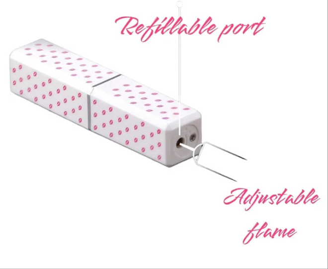 Lipstick Lighter and cute Lighters for Refillable Soft Flame