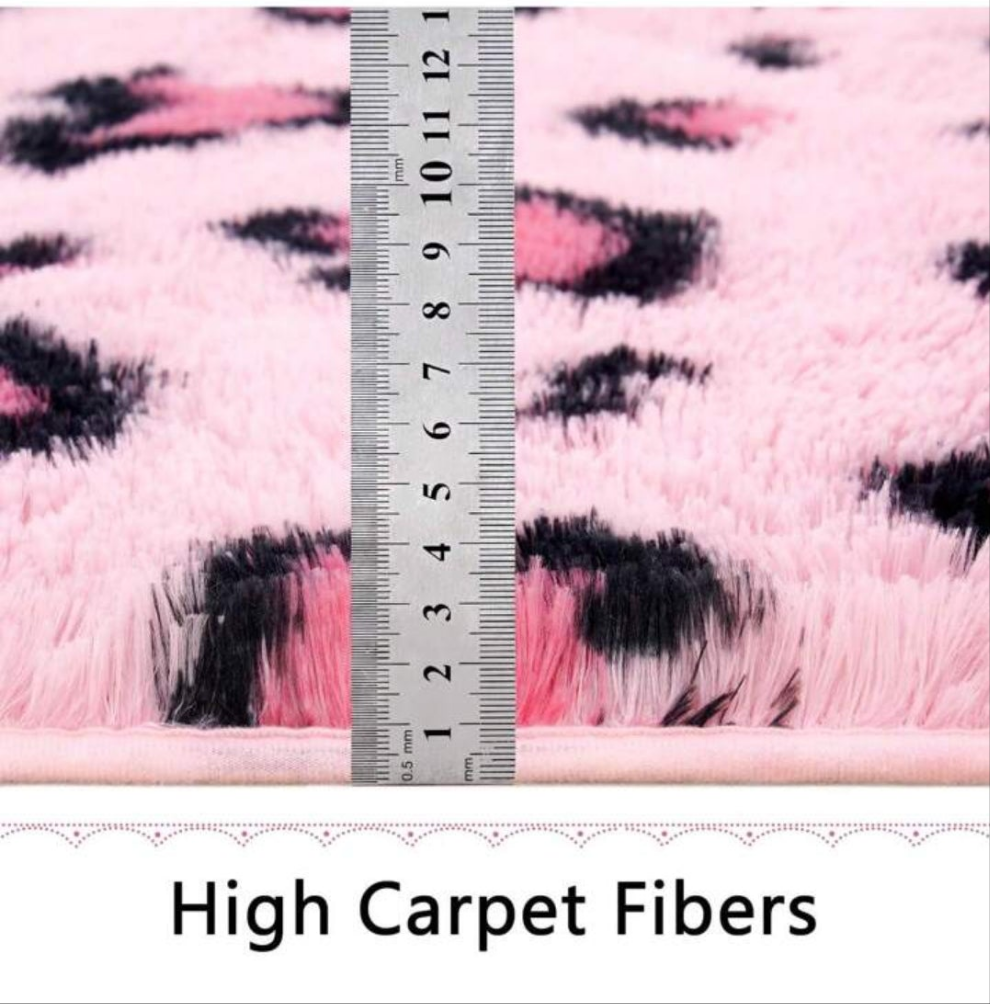 Fluffy Leopard Rug,4×6 feet Premium Cheetah Print Rugs, Soft Comfy Carpet For Bedroom Livingroom Home Decor
