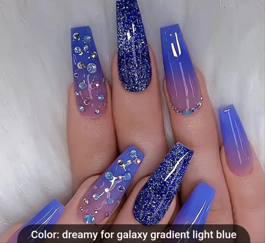 24 pcs acrylic Cocomoney nails with glue and nail accessories