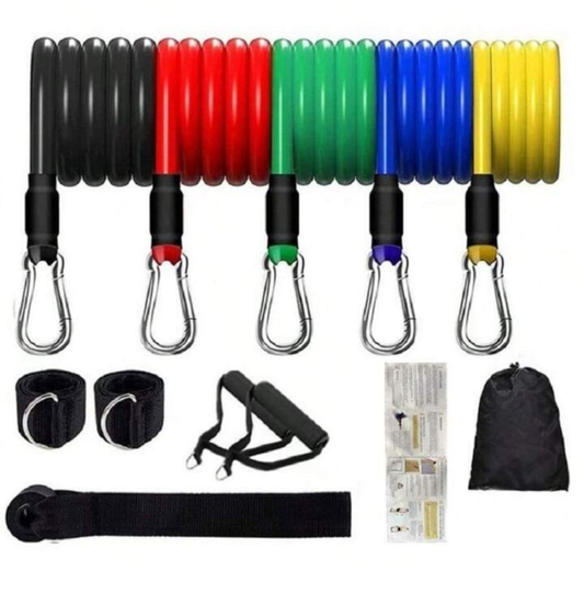 11Pcs Resistance Bands 100lbs Indoor Portable Fitness Equipment Yoga Home Gym Exercise Expander Tube Elastic Pull Ropes material tpe