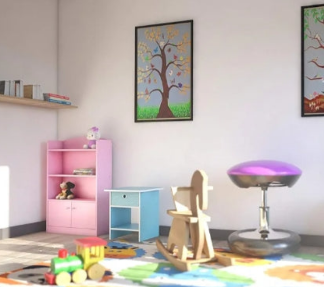 Bookshelf with Storage Cabinet, 2-Shelf with Doors, Pink