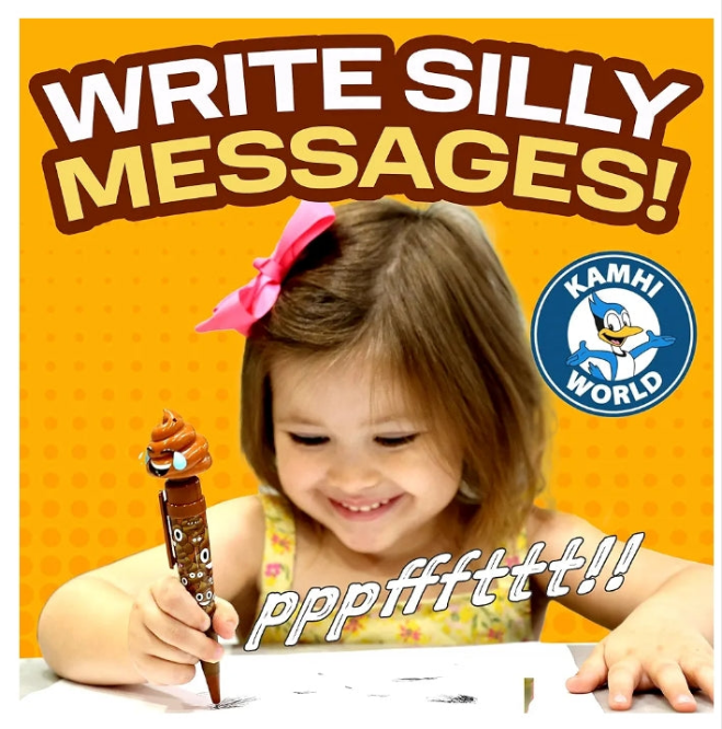 Farting Poop Pen Makes 7 Funny Fart Sounds - Perfect Stocking Stuffers for anyone - This Poop Pen Makes Funny Gifts for the Entire Family - Great Fart Pen Gag Gifts with Big Laughs