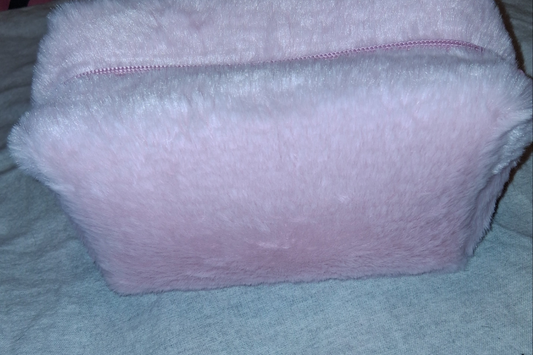 COCOMONEY COSMETIC BAG PINK IMITATION WOOL