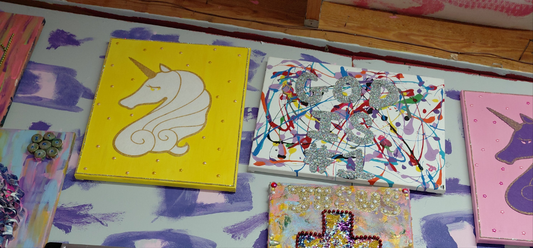 COCOMONEY ART UNICORN BLING 1 of 1 custom painting
