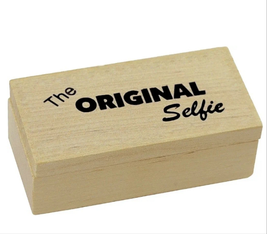 The Original Selfie Surprise Wooden Box Gag Gift Practical Joke Prank Toy