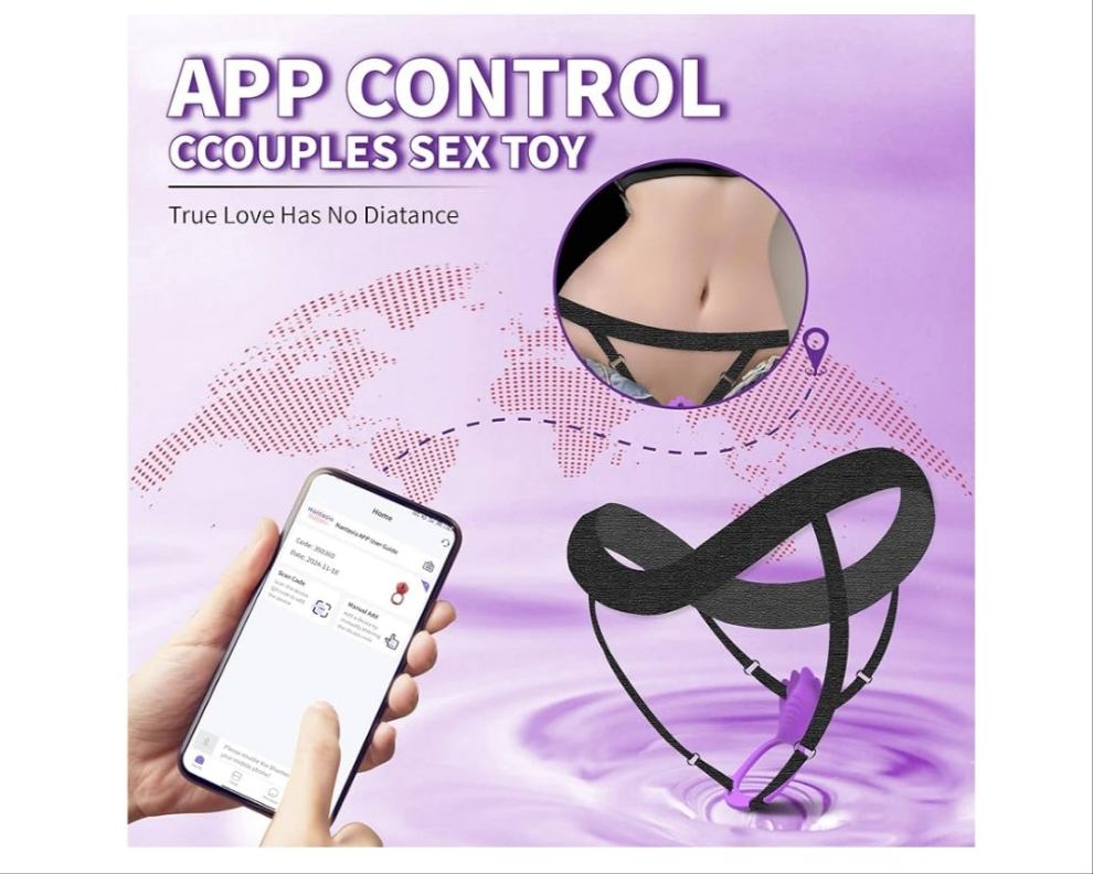 Adult Sex Toys Wearable Panty Vibrator,Female Sex Toy with 9 Vibration Modes,Vibrating Penis Ring Clitoral Stimulator,Couple Sex Toy with APP Remote Control Vibrators for Women Men Sexual (