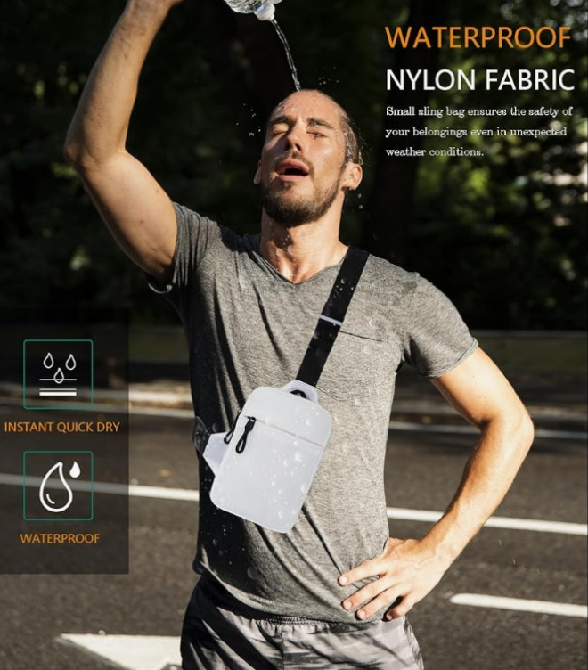 Mini Sling Bag for Women and Men, Small Crossbody Bag Casual Trendy Waterproof Phone Chest Bag for Travel