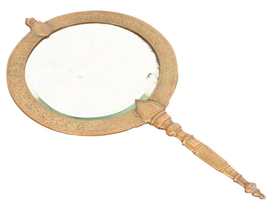 Antique Tiffany & Co. Bronze Doré Alhambra Vanity Hand Mirror, Circa 1910