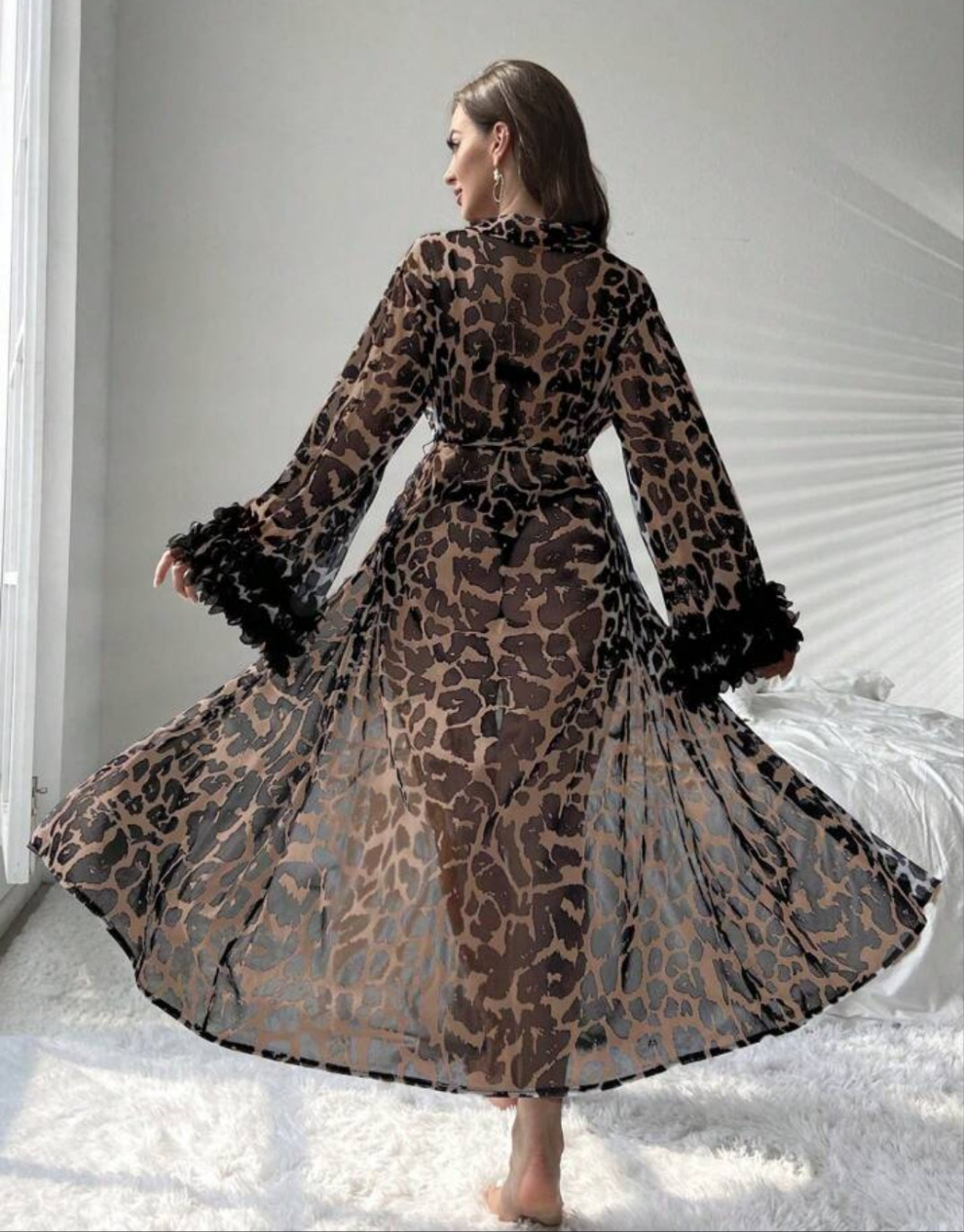 Leopard luxury robe