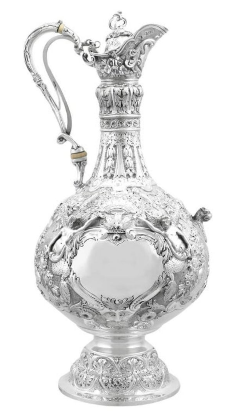 Stunning 925 Victorian Sterling Silver Jug in The Armada Style