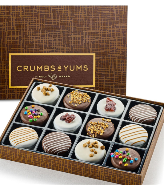 Gourmet Chocolate Cookies with Assorted Toppings - Food Gift Box for Christmas, Family, Birthday, Men & Women