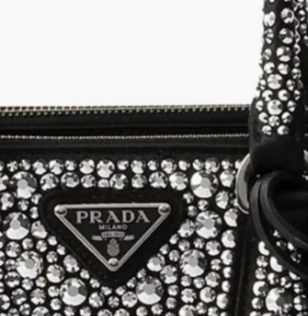 Prada Galleria Satin Micro-Bag with Decorations