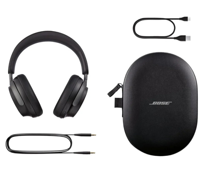Bose Quiet Comfort Ultra Bluetooth Headphones, Wireless Headphones with Spatial Audio, Over Ear Noise Cancelling Headphones with Mic, Up To 24 Hours of Battery Life,