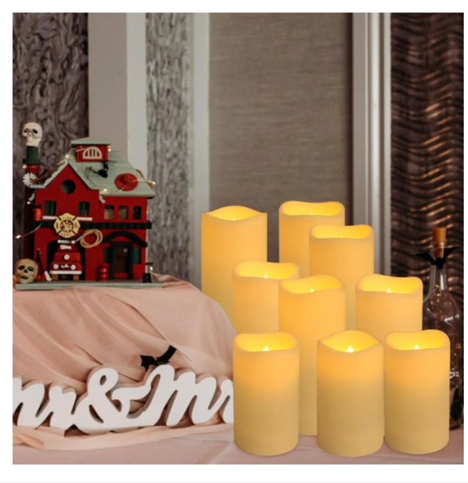 Set of 72 Waterproof Outdoor Flameless Candles, LED Candles with 4 Remote and Timer,(H 4" 5" 6" x D 2.2"),for Wedding Festive or whenever event