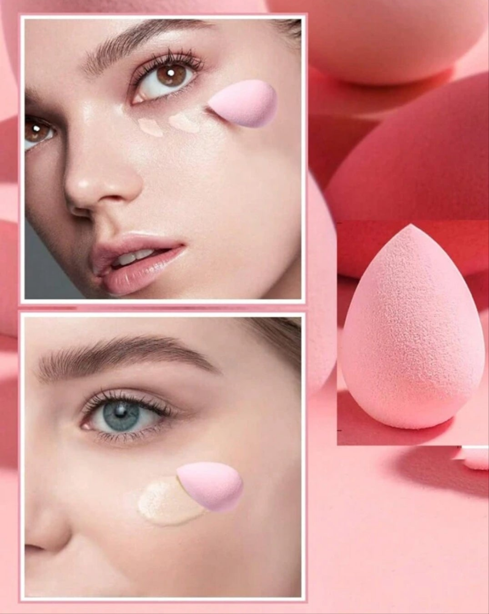 Mini Makeup Sponges, Dry & Wet Dual-Purpose Cosmetic Blender Sponge, Makeup Tools Set material pur