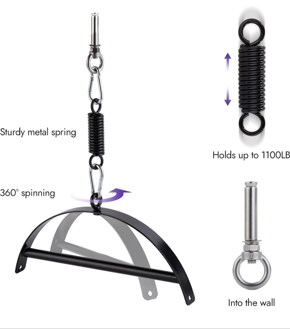 Sex Swing Couple Sex Toys - 2 in 1 Sex Position Love Sling for Door and for Hanging on The Ceiling with Thick Sponge Cushion and Adjustable Straps Adult Sex Games Holds up to 650 lbs