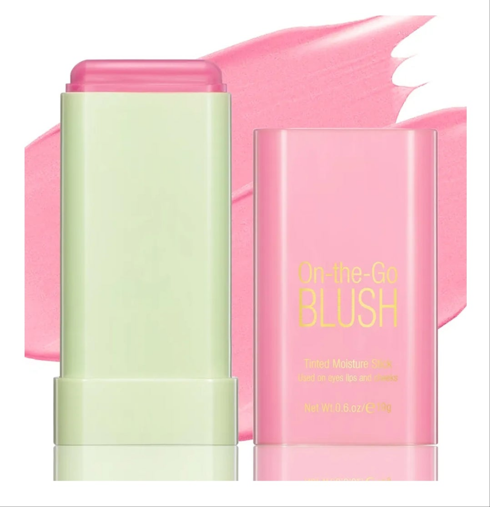 Blush Stick for Cheeks - Cream Makeup Blush Wand, Solid Moisturizer Stick for Cheeks Tint, Natural Blendable Waterproof Korean Matte Long-Lasting Smooth Blushes