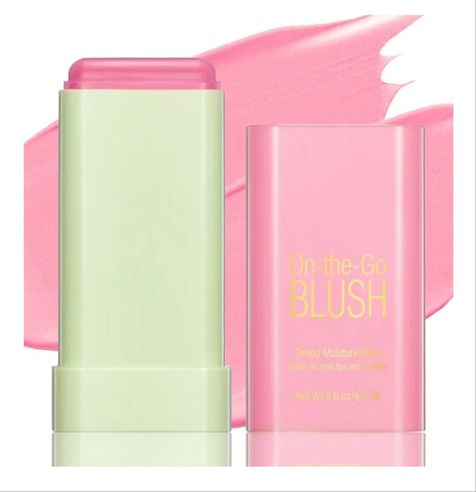Blush Stick for Cheeks - Cream Makeup Blush Wand, Solid Moisturizer Stick for Cheeks Tint, Natural Blendable Waterproof Korean Matte Long-Lasting Smooth Blushes