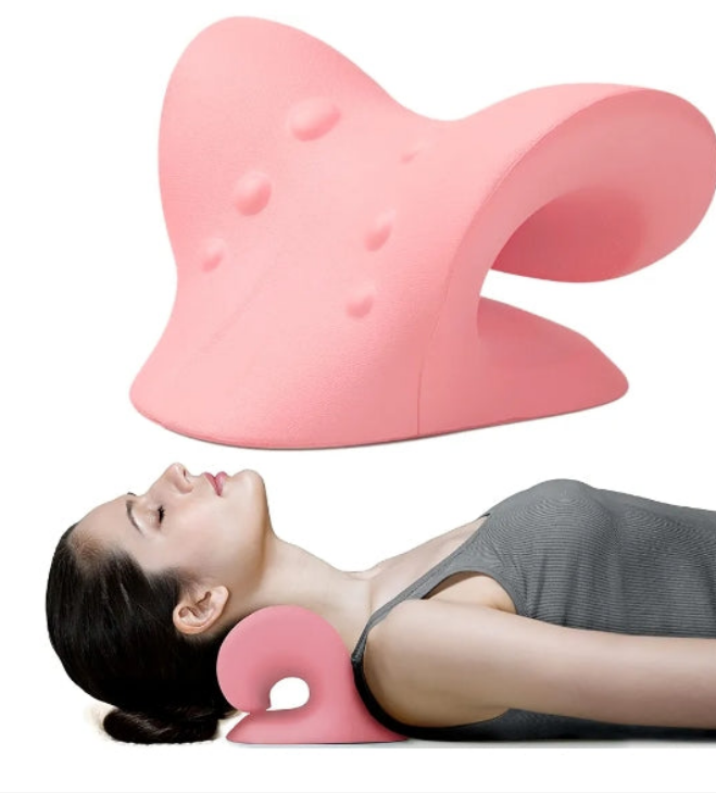 Neck and Shoulder Relaxer, Cervical Traction Device for TMJ Pain Relief and Cervical Spine Alignment, Chiropractic Pillow Neck Stretcher