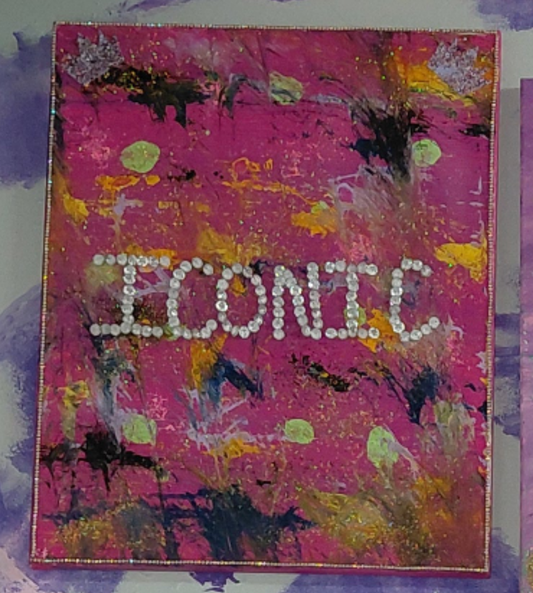 COCOMONEY ART Iconic Pink 1 OF 1 CUSTOM PIECE BY COCOMONEY painting on canvas