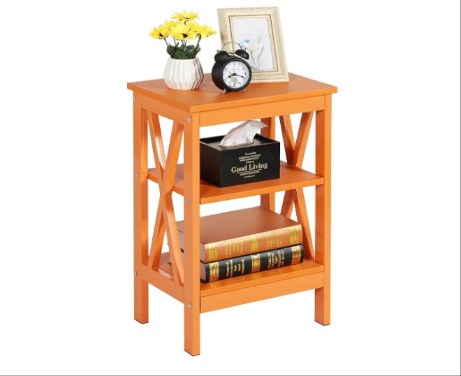 Night Stands Side/End Table with Storage Shelf Nightstands for Children's Room Living Room Bedroom,Pink