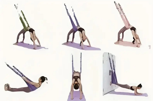 Yoga rope not elastic hanging door yoga stretch belt, opens your shoulders and back home workout for your door Polyester