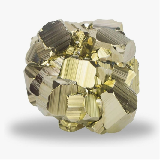 Natural Pyrite Crystal from Peru | Brilliant Cubic, Octahedral or Pyritohedral Crystals | Iron Pyrite Stone with Healing Properties for Collection, Decoration, Gifting, or Jewelry Making