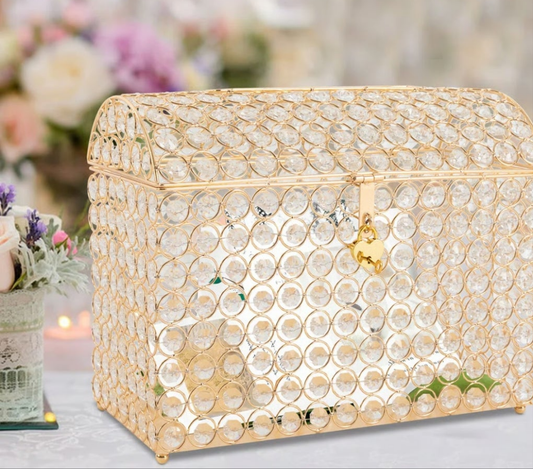 Wedding Card Box with Heart Lock
