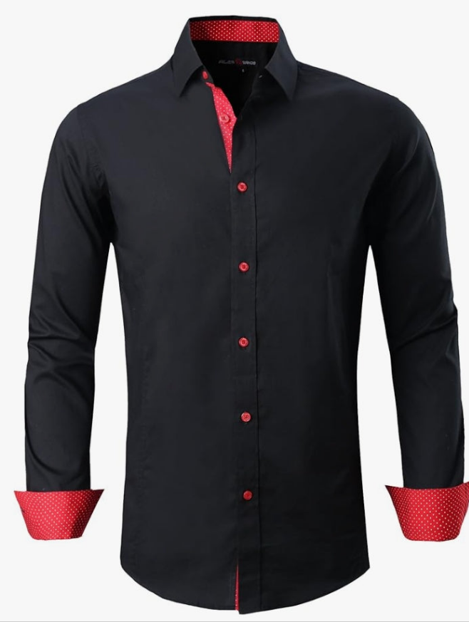 Mens Dress Shirts Regular Fit Long Sleeve Stretch Business Dress Shirts for Men