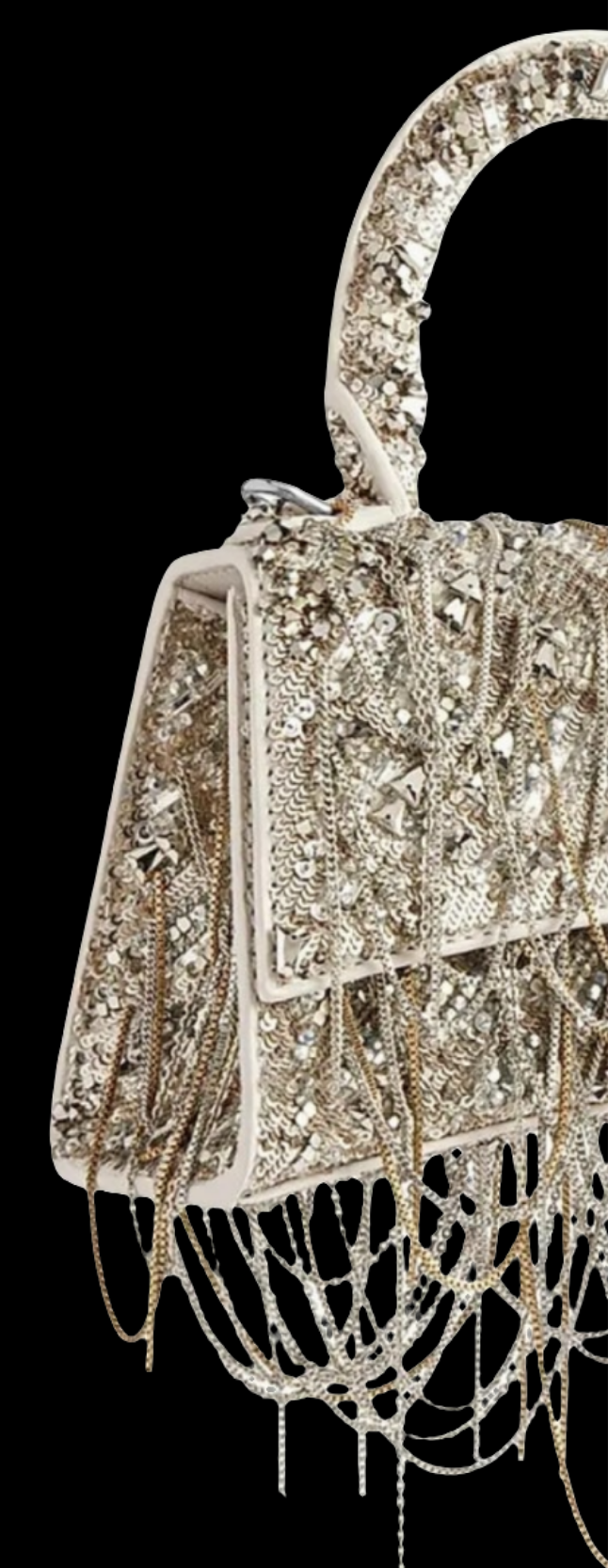 Balenciaga
Hourglass XS Top Handle Bag with Chain Embroidery