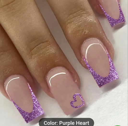24 pcs acrylic Cocomoney nails with glue and nail accessories