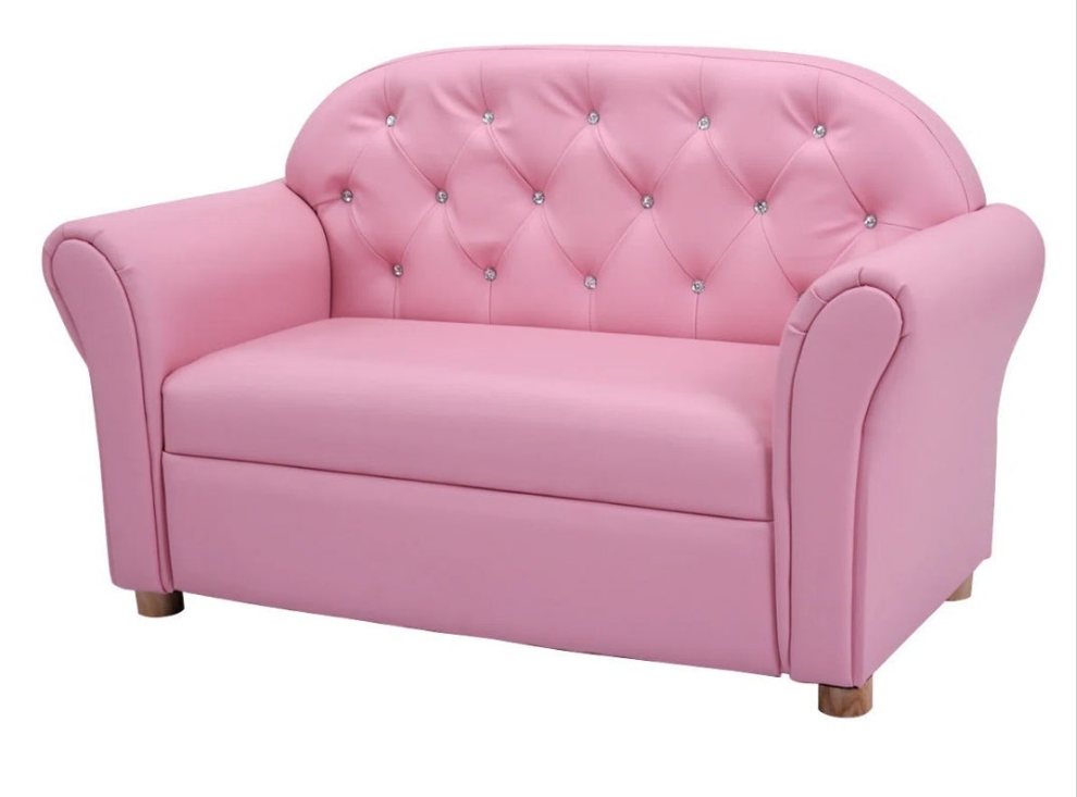 Kids 11.5'' Wood Club Chair Sofa / Sectional and Ottoman